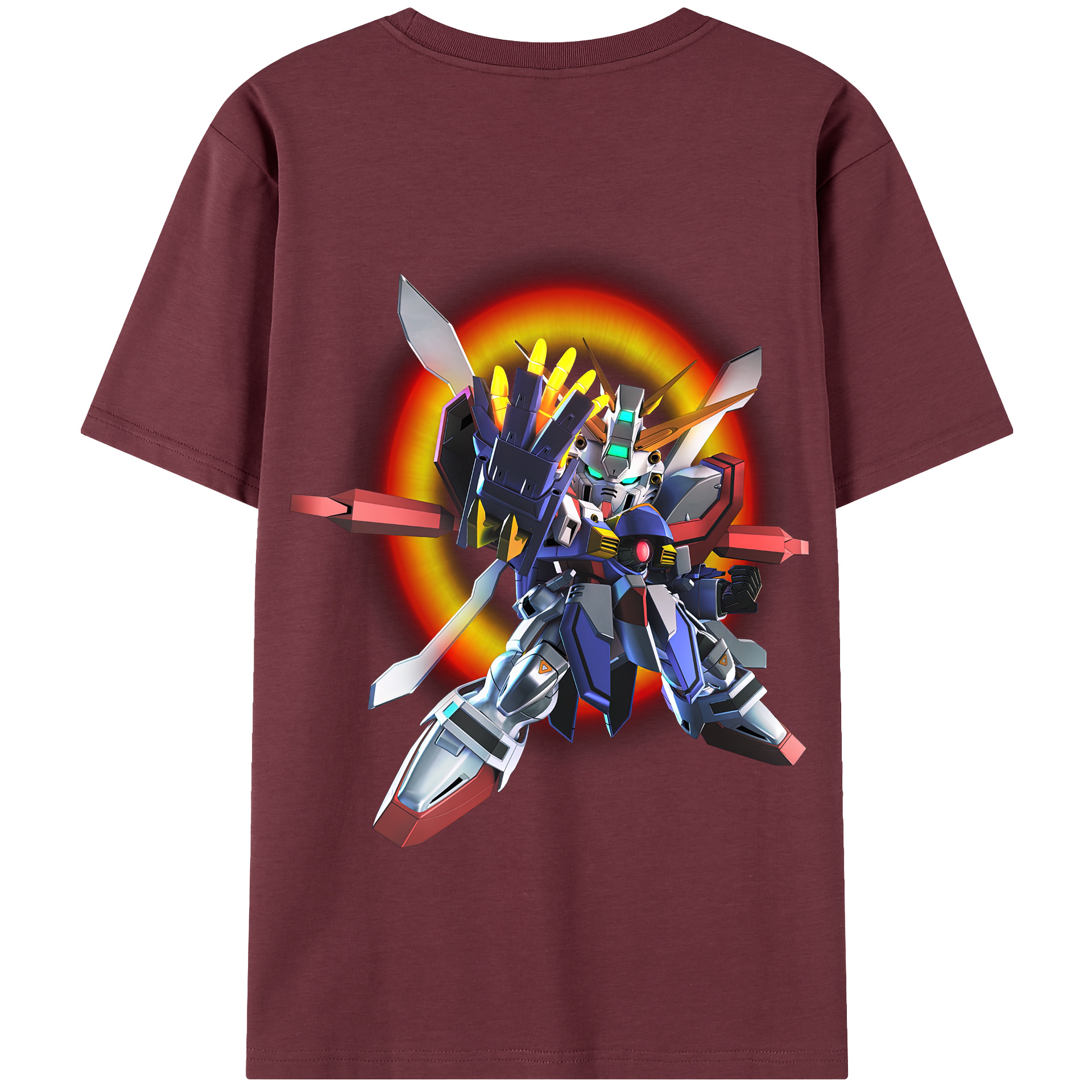 （画像用） 機動戦士ガンダム Mobile Suit Gundam 綿100％半袖Tシャツ（背面プリント）